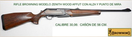 RIFLE BROWNING ZENITH WOOD AFFUT