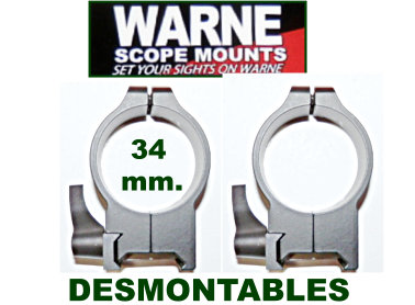 MONTURAS WARNE DESM. 34 MM.